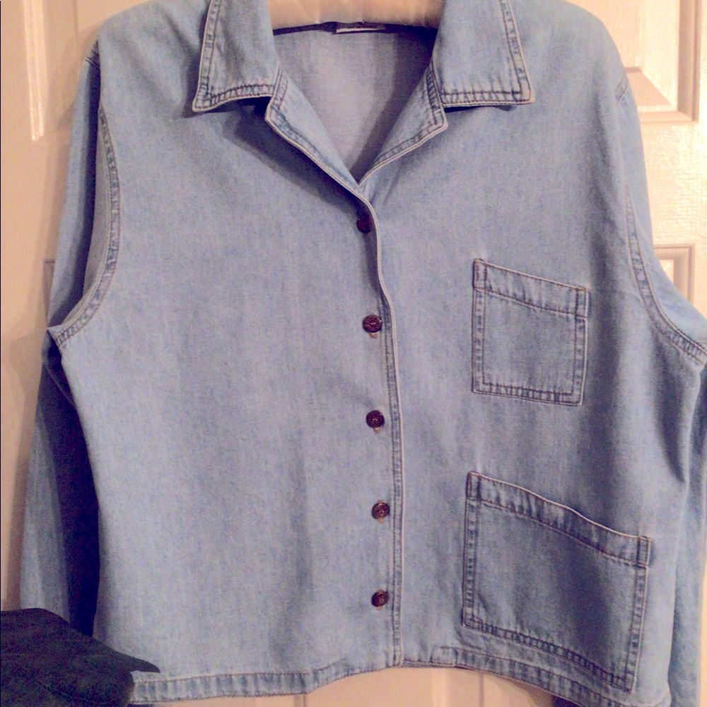 Color Me Cotton Soft Jean Jacket  SZ S